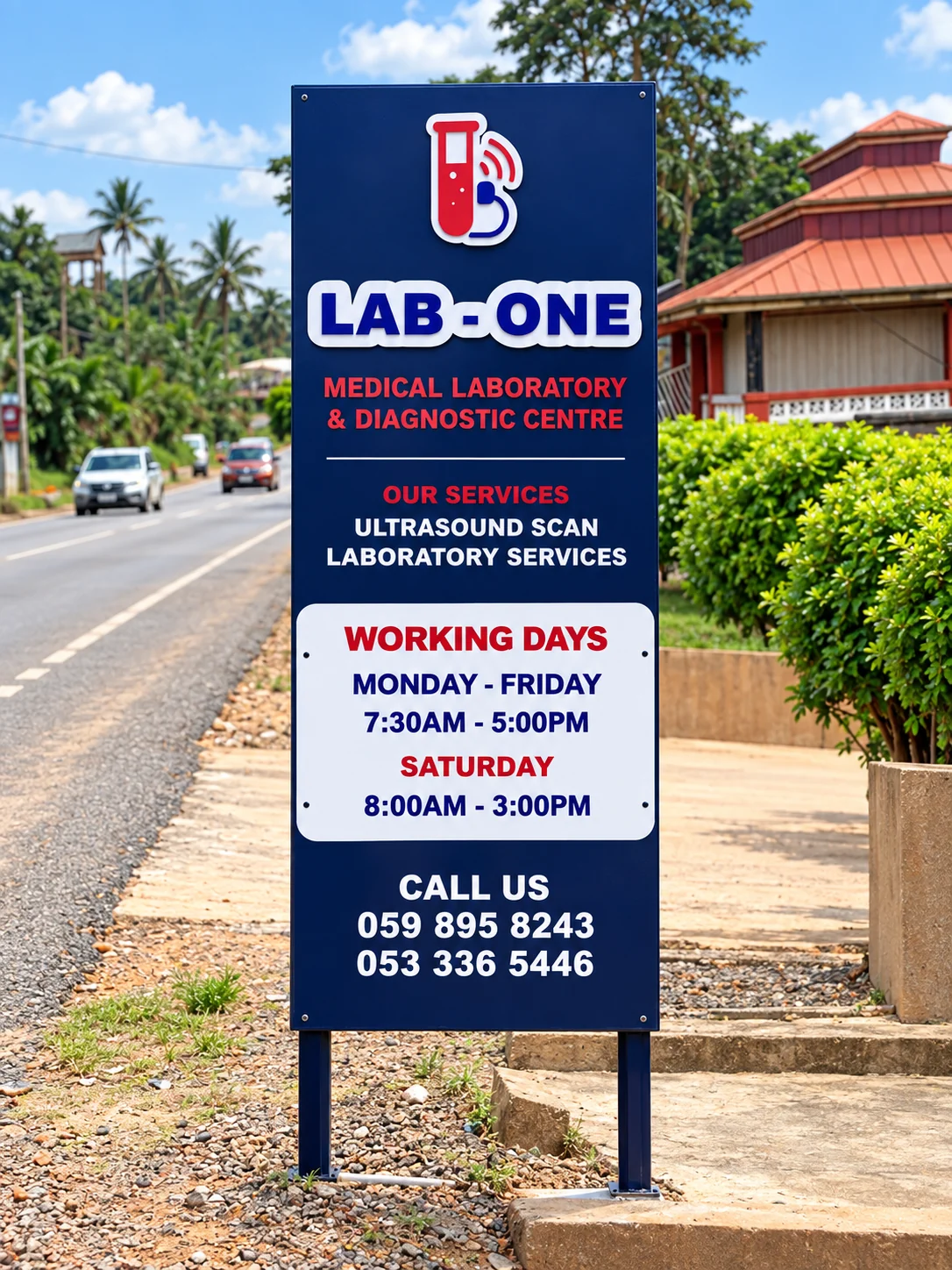 LAB-ONE roadside signboard
